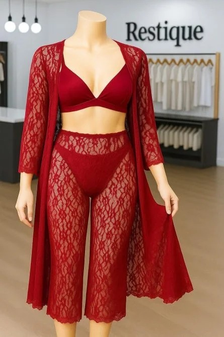 Nighty Sleepwear Silk Satin night dress Lingerie Set With Robe and Short Gown , Night Wear For Women , Beautiful Night Dress , Sleepwear Nighty Bridal for Ladies and Girls for Night Wear