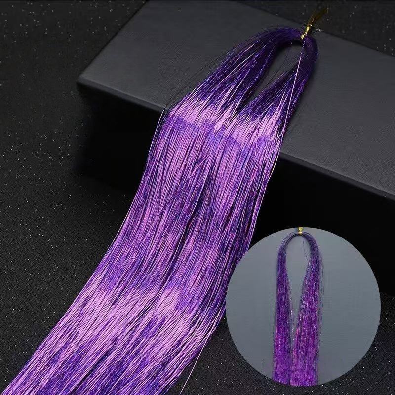 Glitter Hair Tinsel Extensions | Shiny Sparkle Hair Strands | Party, Festival & Fashion Hair Accessories | Multiple Colors