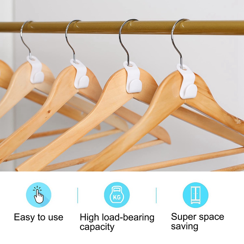 100 Pcs Clothes Hanger Connector Hooks, Space Saving Cascading Clothes Hanger  Hooks Heavy Duty Space Triangle Hangers For Hanging Clothes (white)