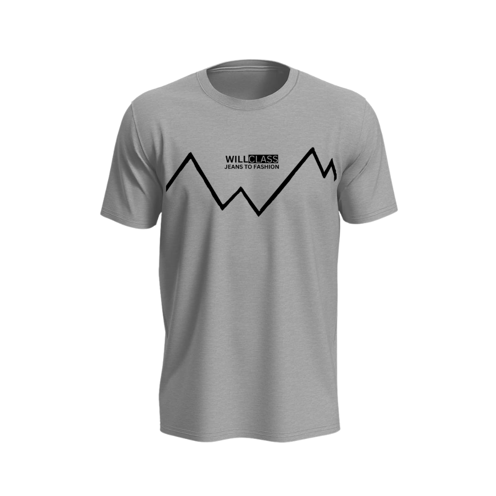 FashionPoint - Will Class Fashion Printed Roud Neck Trendy Style Half Sleeves Tshirt  For Men