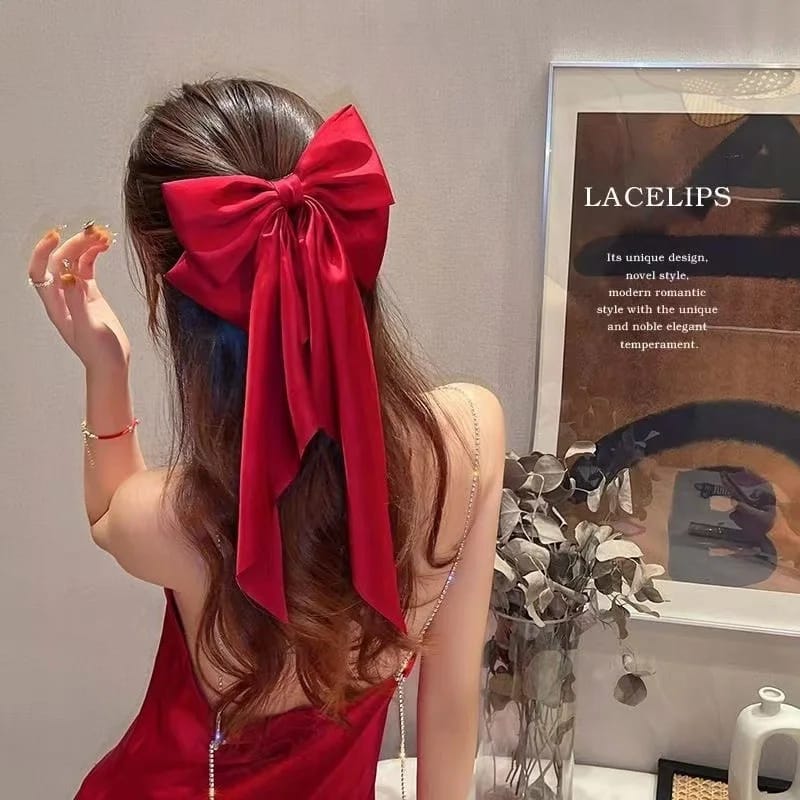 1Piece Big Hair Bow Ties Hair Clips Satin Two Layer Butterfly Bow For Girls / Hair Accessorie