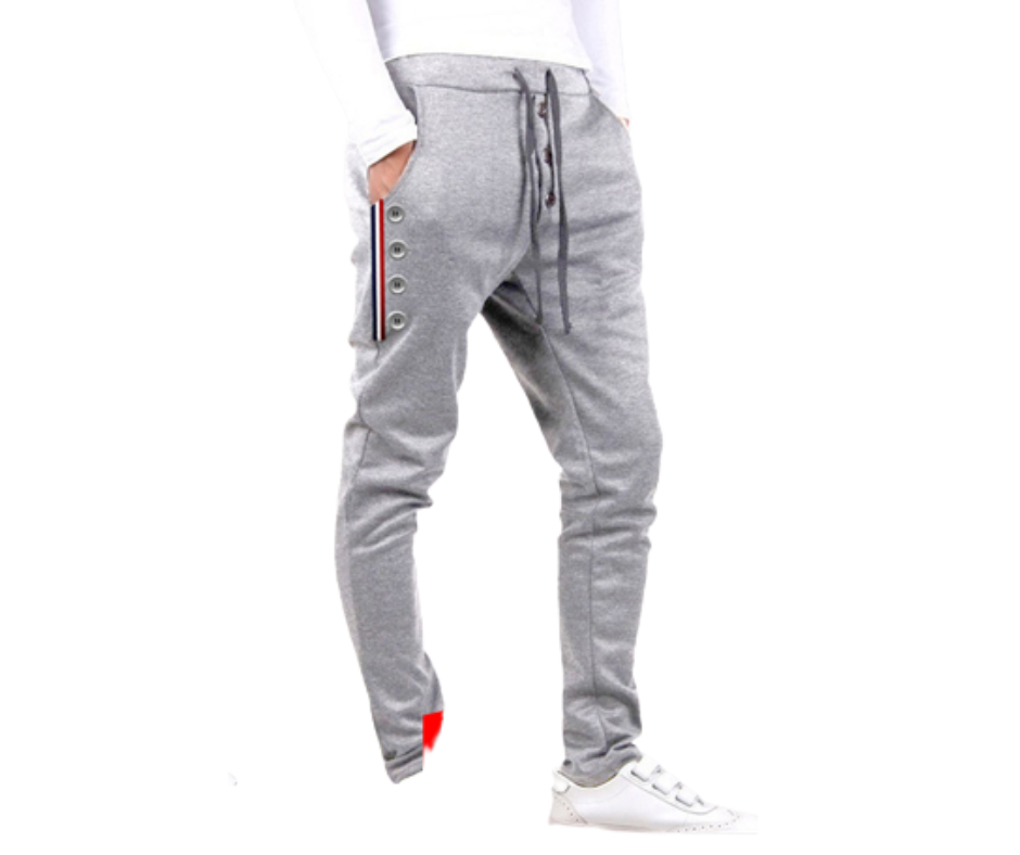 MK Garments - Strip Button Sweatpants Stylish Wear  trouser for men