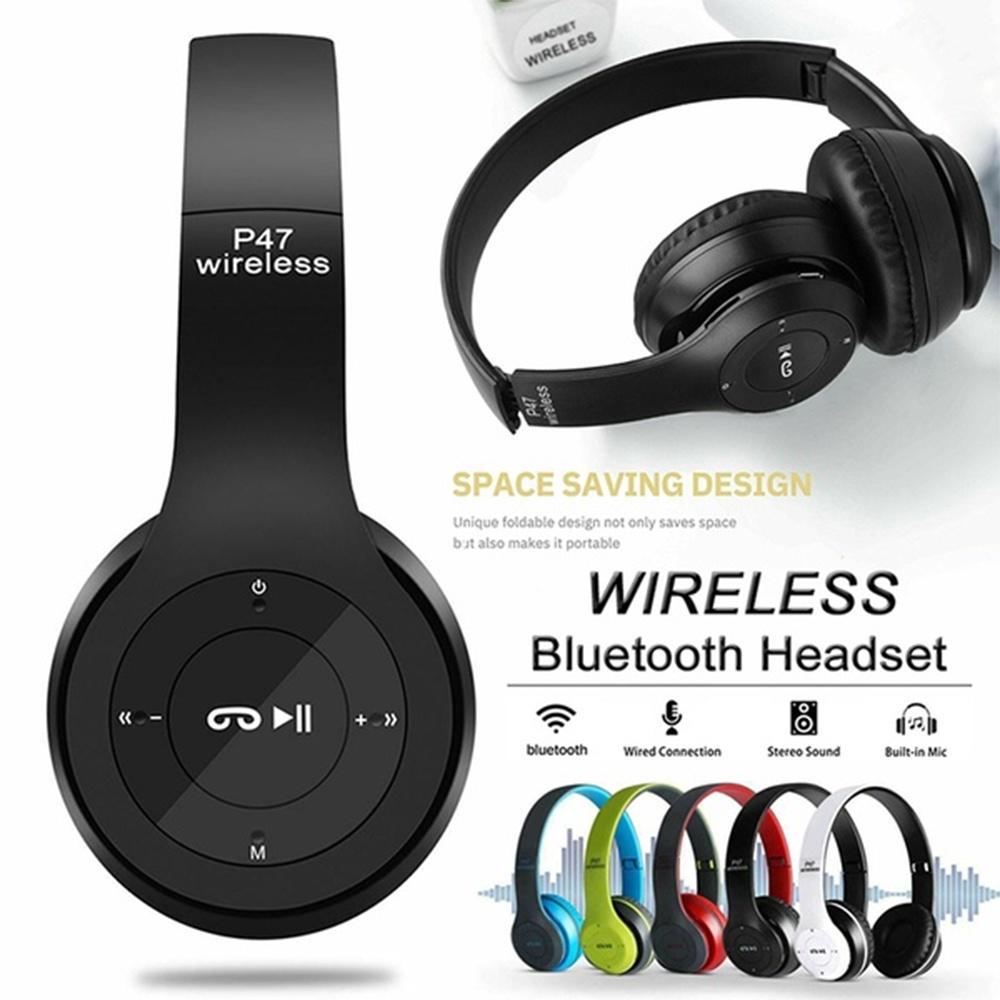 High Quality Wireless Headphones Bluetooth  Head Phones For Girls for all Smartphones with mic White and Black Colour