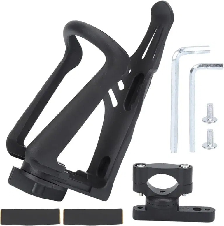 AKE - Universal 360° Rotatable Motorcycle Cup Holder  Anti-Shake Water Bottle Mount for Handlebars & Crash Bars  Durable Nylon Mount for MTB, Touring & Commuter Bikes