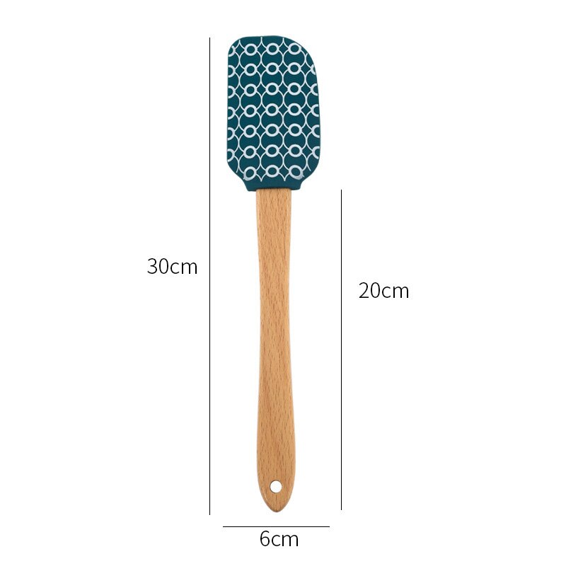 Geometric Silicone Spatula Cake Scraper Cream Mixing Spatula Kitchen Gadgets Heat-Resistant Utensils Cake Brush Kitchen Tools