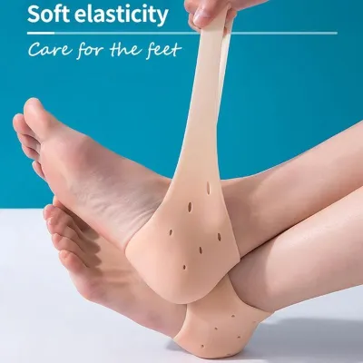 2Pcs Silicone Gel Moisturizing Heel Socks Unisex Foot Protectors