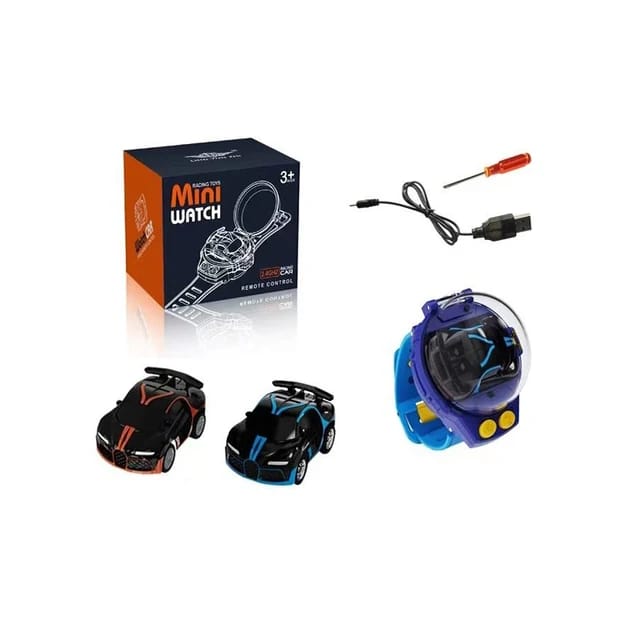 Mini Wrist Watch Remote Control Car 2.4 GHz USB Rechargeable Alloy Model