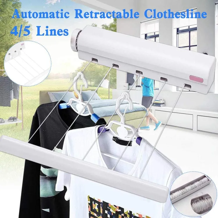 Retractable Automatic Cloth Drying Line Rope Retractable