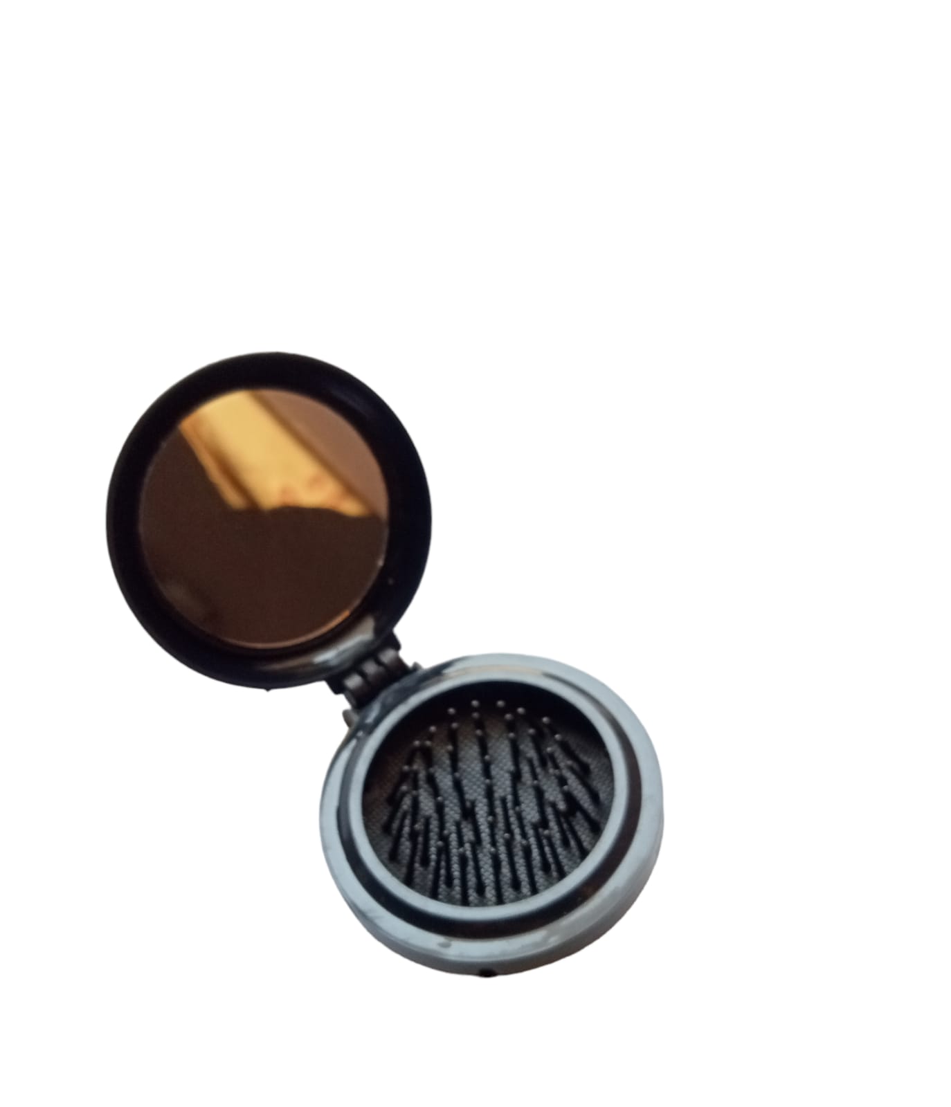 Folding Mirror with Comb Portable Pocket Small Travel Hair Brush