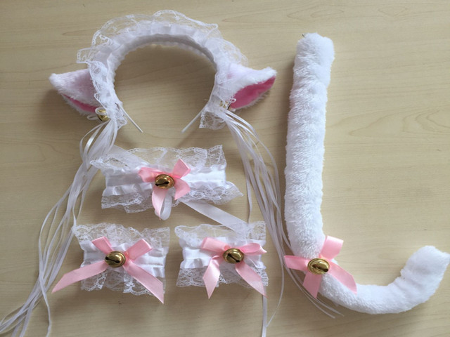 Orecchiette Soft Cat Fox Fur Ears Anime Neko Party Costume Hair - Foto 9