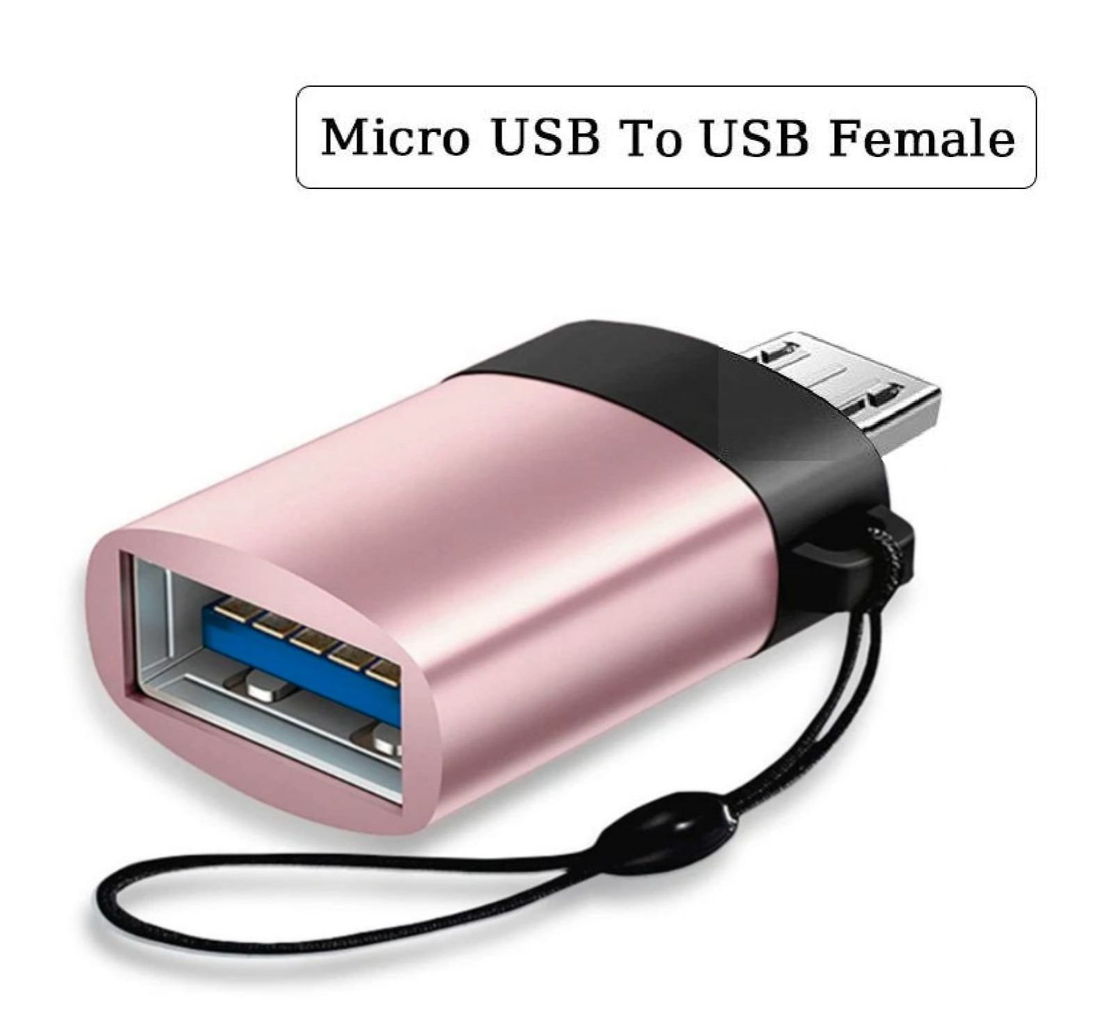 Micro OTG Adapter, Micro USB Male to USB-A Female Andriod OTG Adapter Compatible with Samsung S7 S6, OTG Micro Devices, Flash Drive, Keyboard (Black)