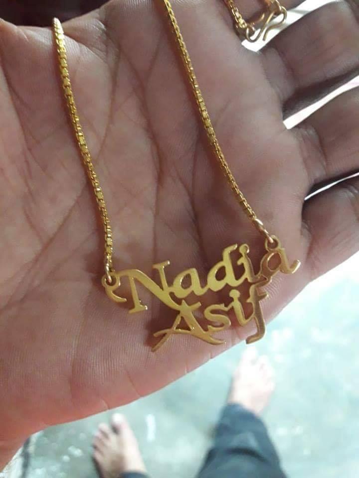 24K Gold Plated Couple Name Locket For 