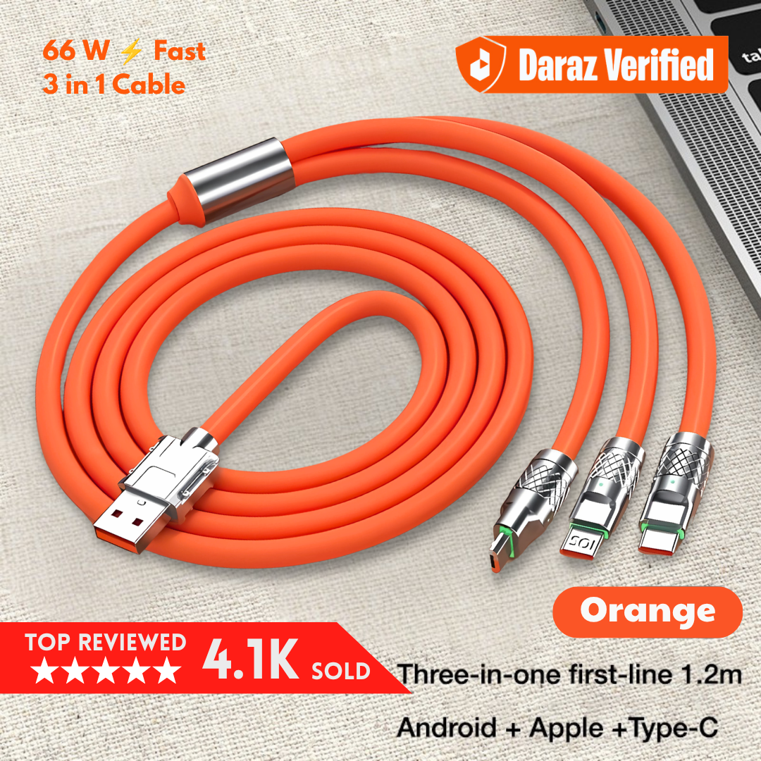 ⚡ Ultra Fast - 3 in 1 Universal Charging Cable | Multi USB Cord for Type C & Micro USB And Lightning Cable | Durable Fast Charging Wire 100% Pure Copper Wire Heavy Duty Quick Charge Data Cable for All Smart Phones & Tablets