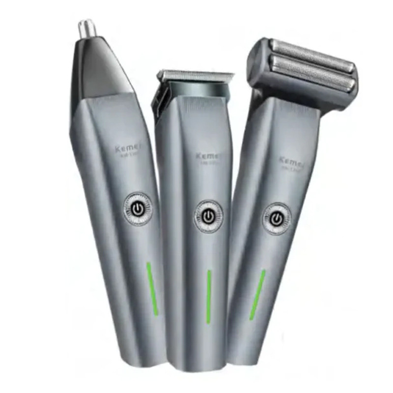 DL-9218 3 In 1 cpmact size Rechargeable Hair Clipper Shaver beard Styling Hair Removal machine