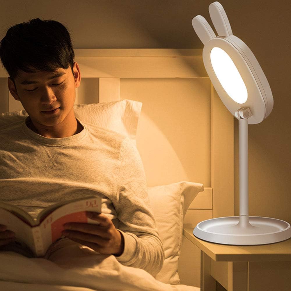 Standing Mirror - Vanity Mirror - Table Lamp Makeup Mirror - LED Light with Table Lamp - For Girls & Women