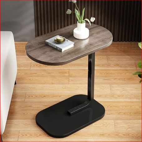 Oval Shaped Table 'C' Shaped Laptop Table, Coffee Table, C Sofa Side Table Modern End Table for Couch