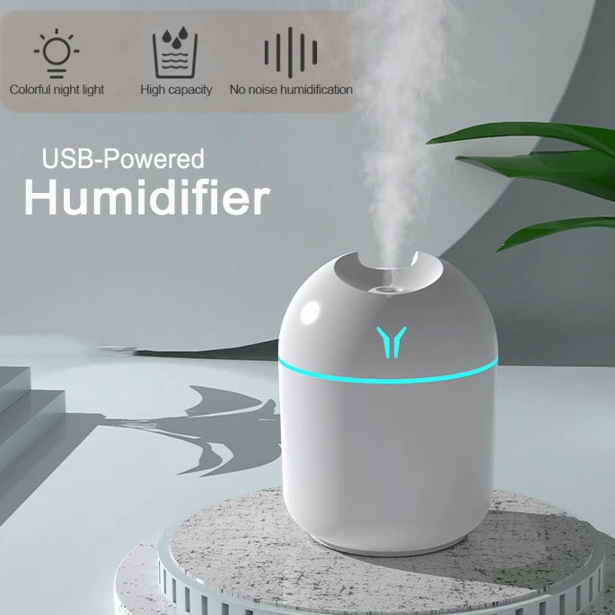 Humidifier 250ML Mini Ultrasonic Air Humidifier Romantic Light USB  Essential Oil Diffuser Car Purifier Aroma Anion Mist Maker With LED Lamp