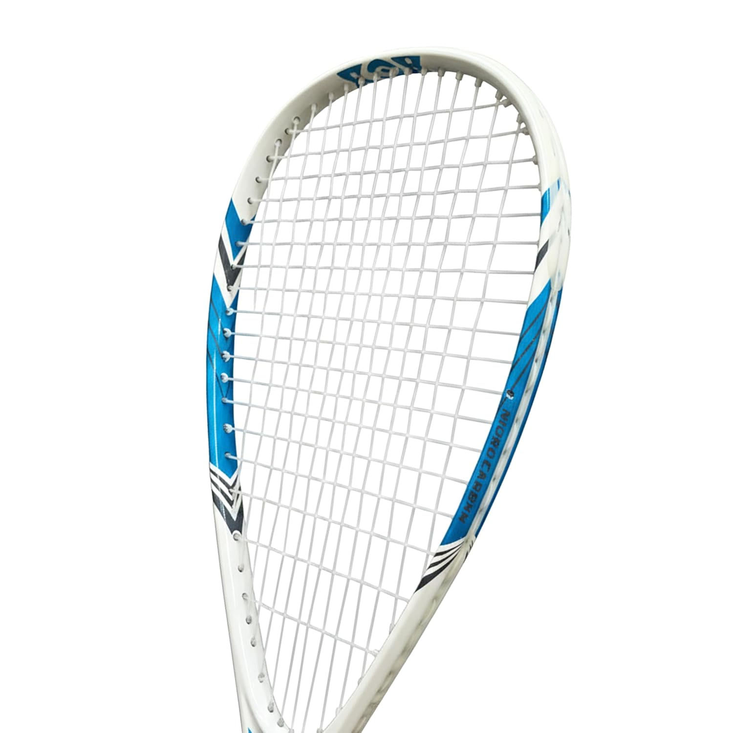 Squash Racket Lightweight with Anti-Slip Wave Grip Squash with Bag - White