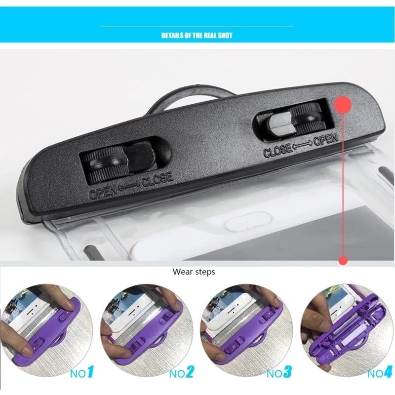 Universal Waterproof Mobile Pouch Case for All IOS and Android Water Proof Cover Bag Mobile Phone Protector