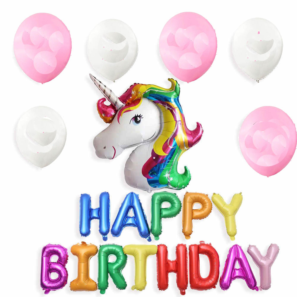 Unicorn Happy Birthday Set Including 