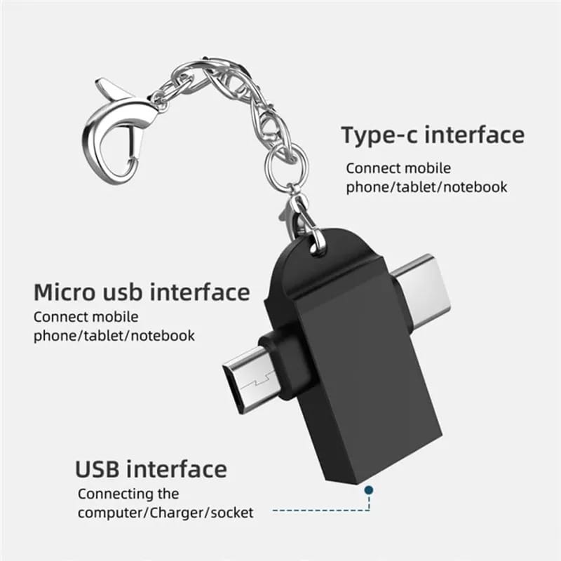 OTG 3.0 Adapter (2 in 1) USB 3.0, Micro USB, USB C