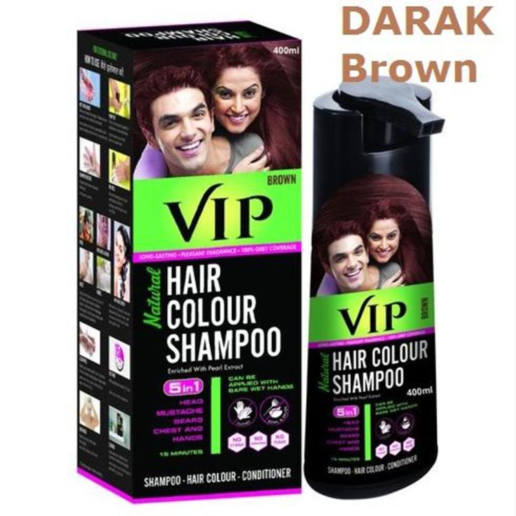 VIP Hair Colour Shampoo 180ml DARAK BROWN Daraz.pk
