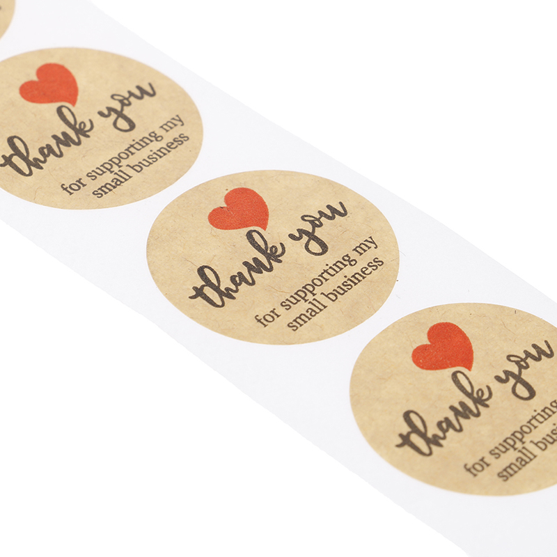 500Pcs/Roll Thank You Stickers Seal Labels Round Paper Label Sticker ...
