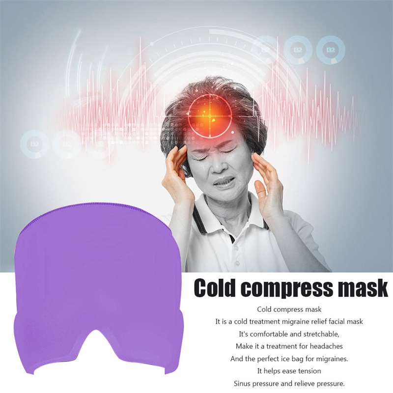 Gel Hot Cold Therapy Headache Migraine Relief Hat Head Massager Antistress Relax Massage Machine Health Care Ice Eye Mask