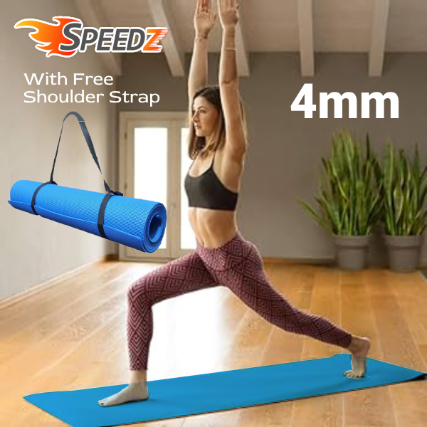 4mm Yoga Mat for Men & Women - Anti Slip - Speedz