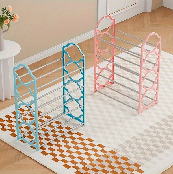 Sabeeha Traders Presenting the  4,5,6 Layer Shoe Rack Multifunctional Book Rack Accessories Rack for Home and Office Durable Non Breakable Shoe Organizer Stainless Steel Layer Shoe Rack Easy Assembly
