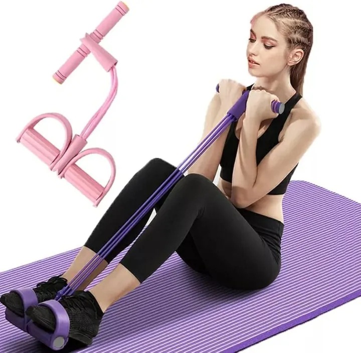 Pull Reducer Resistance Training Bands Tummy Trimmer Belly Fat Burner & Body Exerciser | Home Gym Workout Equipment for Weight Loss, Arms, Legs & Core | Double Pull Rope Pedal Exerciser for Men & Women