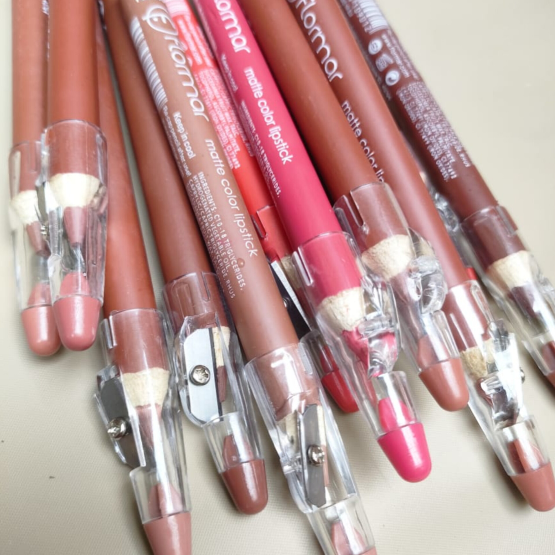 6/9/12  Pcs/Set  Matte Color Lipstick Pencils ,Light  Shades Lip pencils / lipliner Pencils