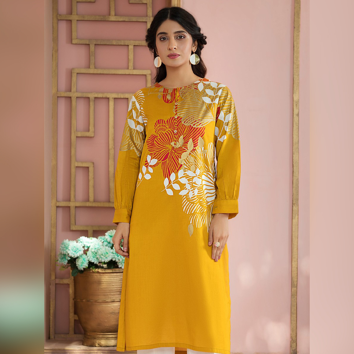 LimeLight Unstitched Lawn Shirt For Ladies U1412SH-SSH-BLK