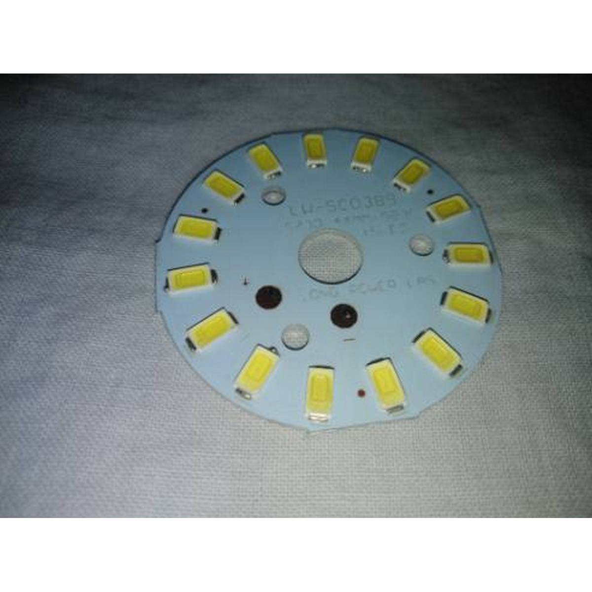 12V DC White LED Emitting Diode SMD Light Board - Diameter 44mm - 15 LED's Disk Extremely Bright