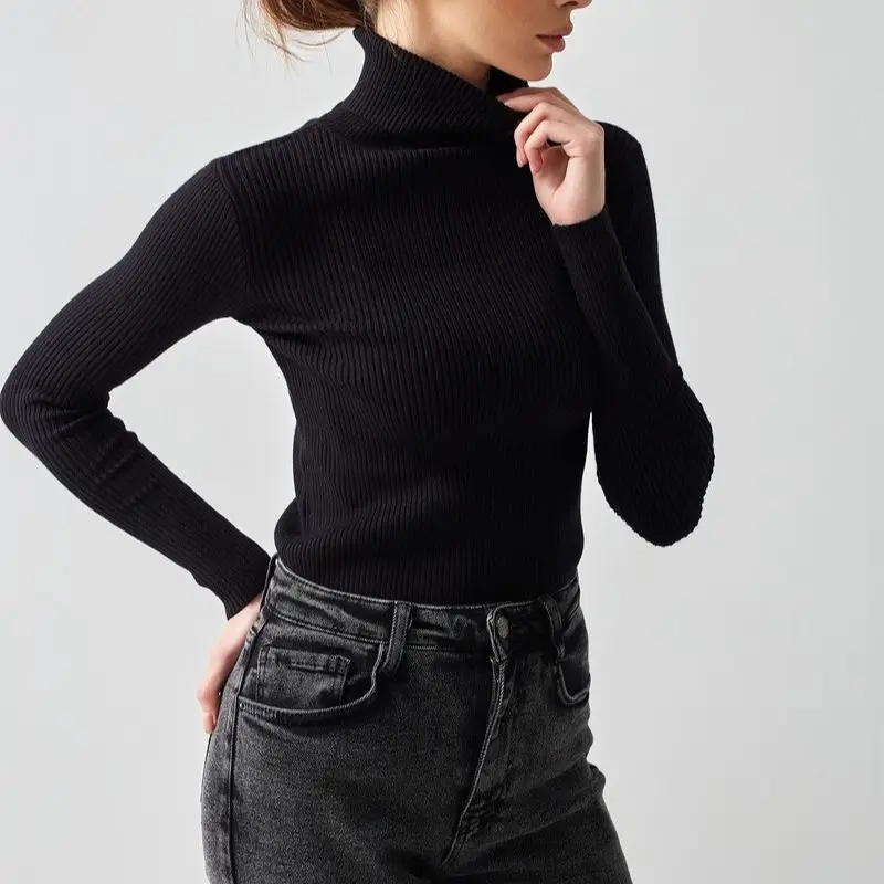High Neck for Women Soft Warm and Fashionable Sweater Tops for Modern Look