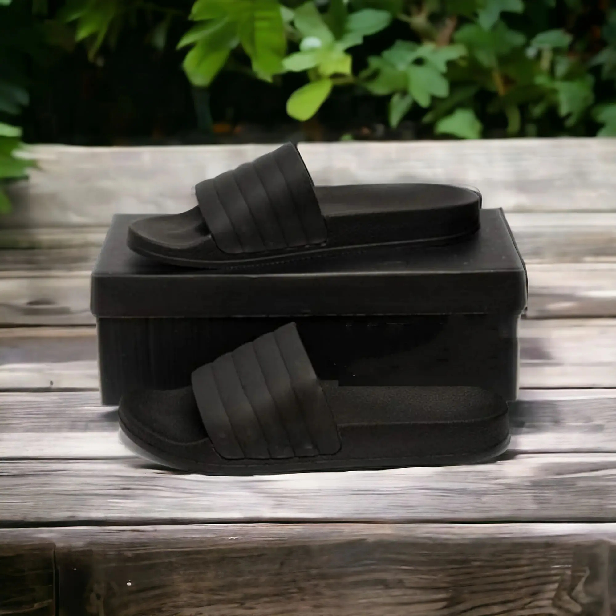 Slippers for Boys Summer High Quality Non-Slip PU Rubber New Arrival Lightweight Comfortable Beach Sandals Indoor & Outdoor Use Available in Black Color
