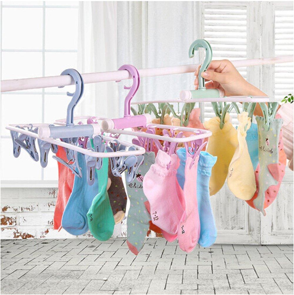 2 Pack Portable Folding Drip Hanger Travel Clip Socks Clothes Underwear