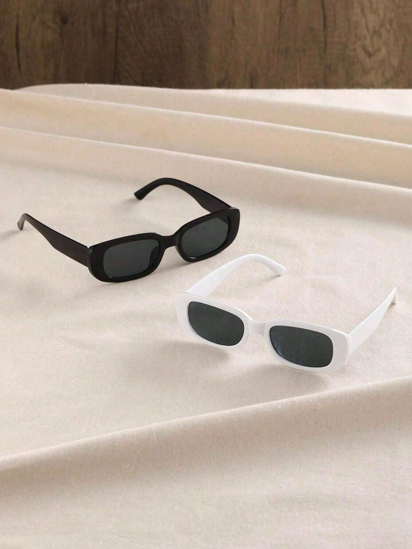 Eldorado Women Classic Rectangle Retro Square Leopard Print Sunglasses / Men Fashion Rectangular Sun Glasses