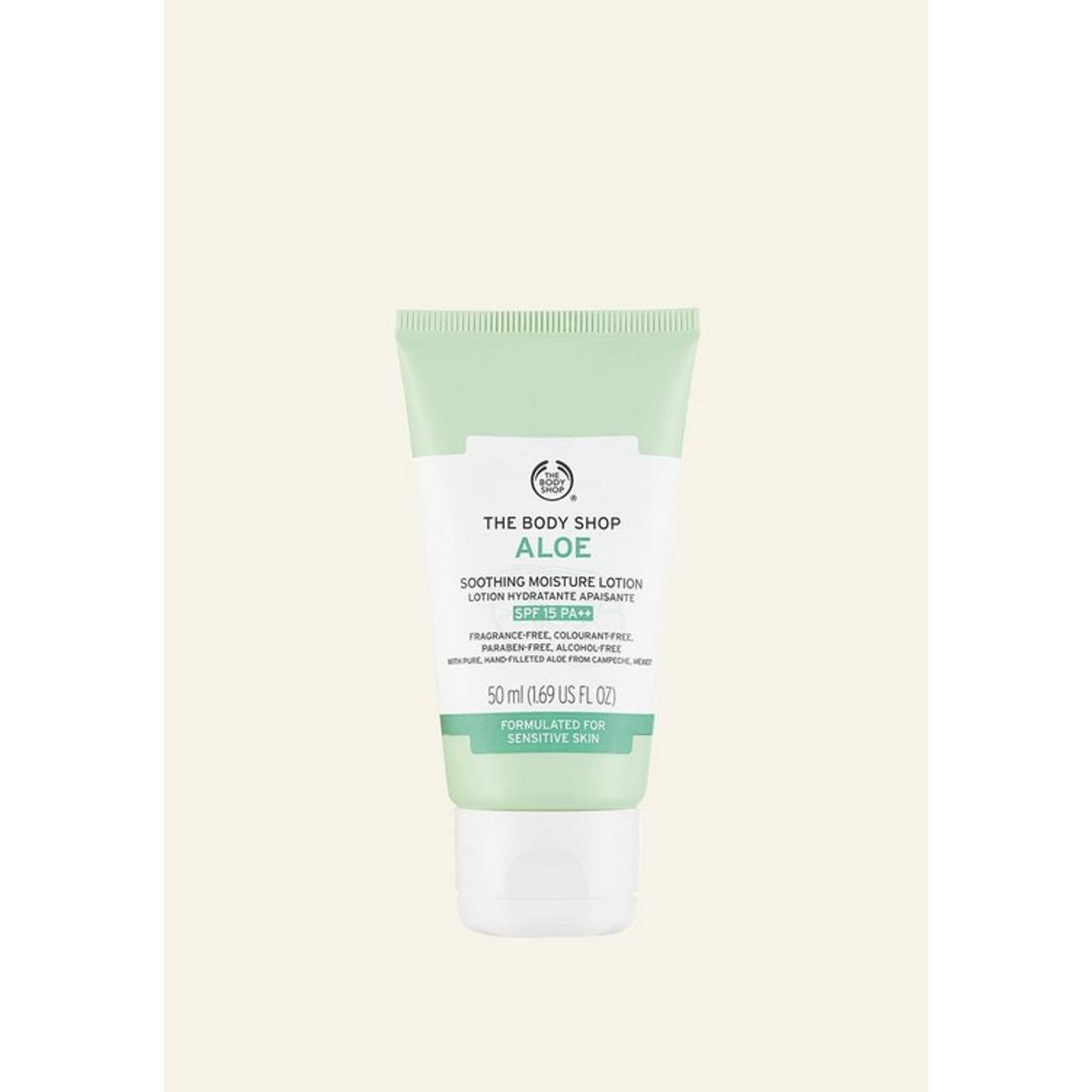 The Body Shop Aloe Soothing Moisture Lotion SPF15 (50ML) | Daraz.pk