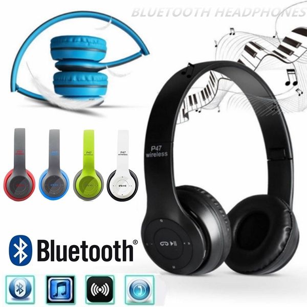 Wireless Headphones, P47 Bluetooth Foldable Headset with Microphone Support FM Radio TF for PC TV Smart Phones & Tablets Etc price in Pakistan