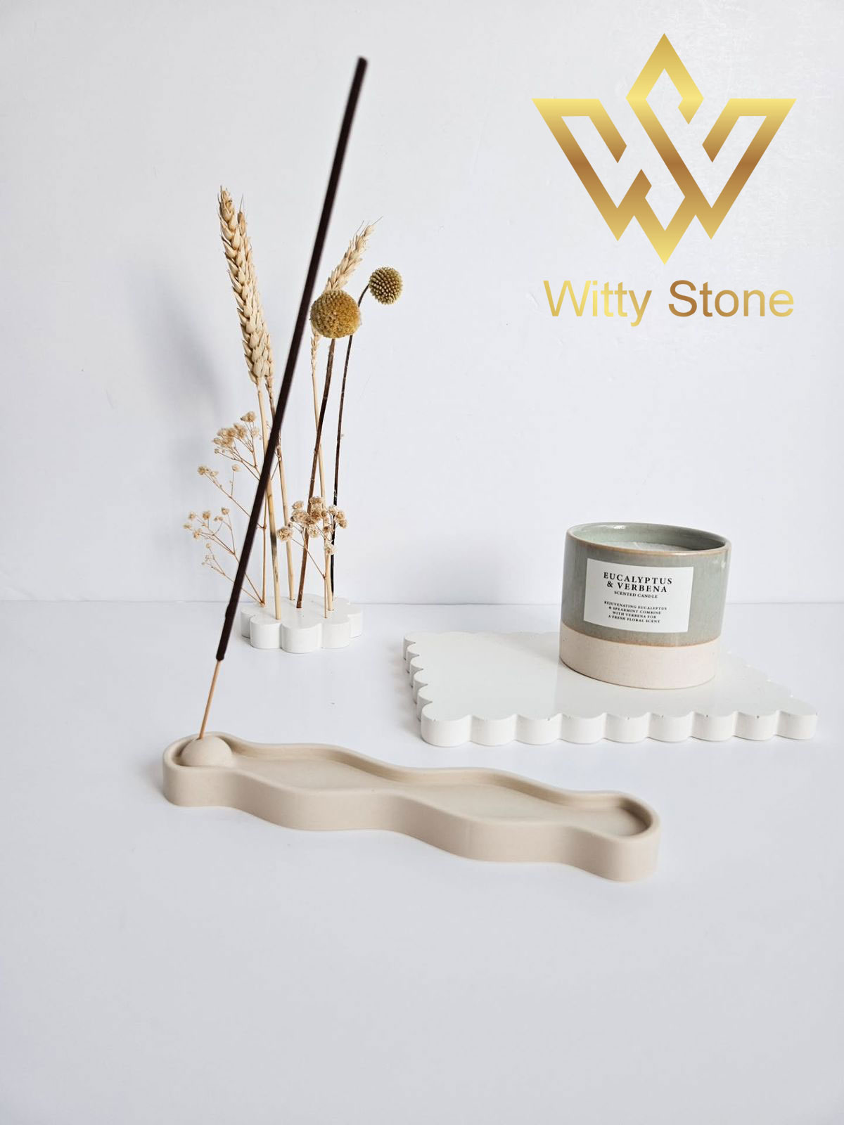 Wave Incense Plate Zen Style Incense Holder Candle Stand Table Decoration Shelf Decor Home Decorative ideas | Witty Stone
