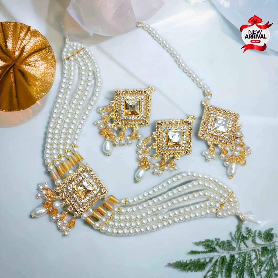 Set new style Bridal Jewllery wth tika