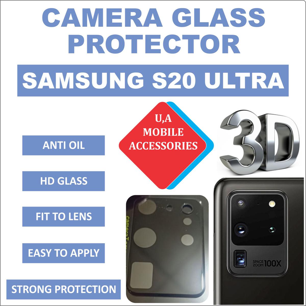 Samsung Galaxy S20 Ultra 3D Back Camera Glass Lens Protector 9H