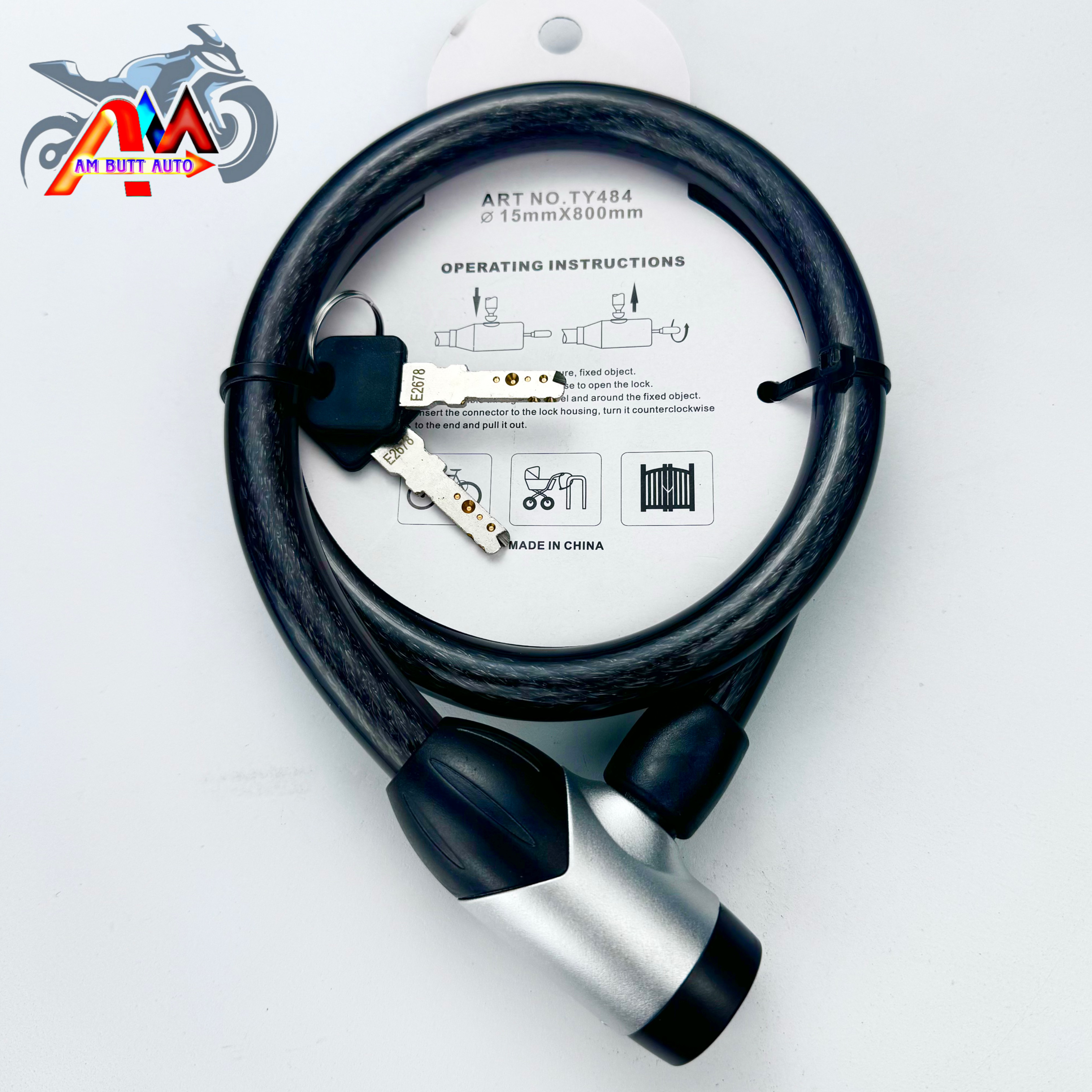 Cable Lock For Bike Heavy Duty safety lock for Motorcycle/Bicycle Steel wire computer key imported Lock