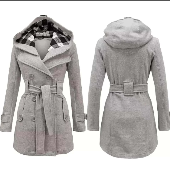 Latest Trench Hooded Check Style Winter Hooded Coats.