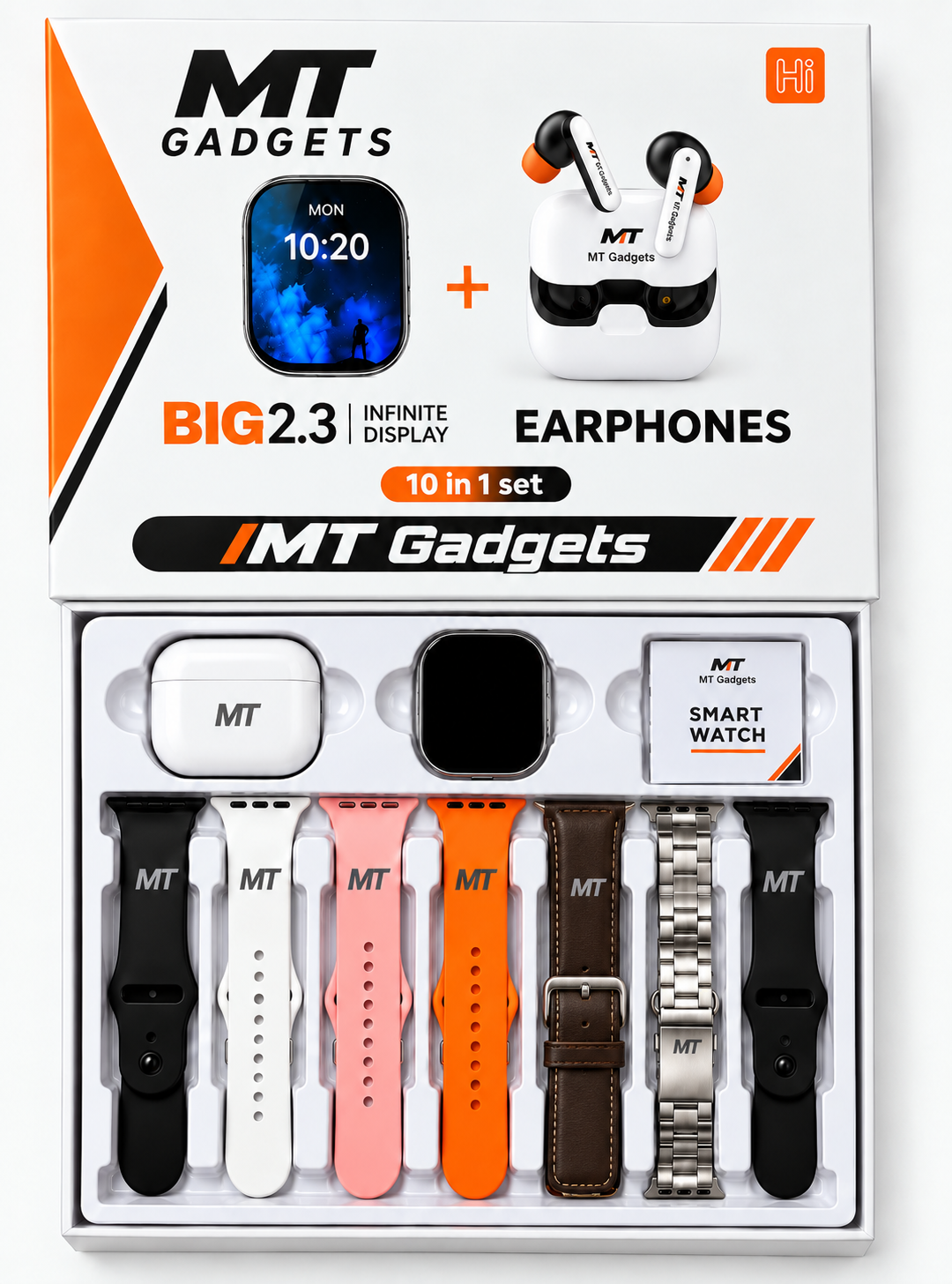 MT Smart watch Y80 Smart Watch 2.02 inch high-definition large screen high configuration version+8 strap combination+case