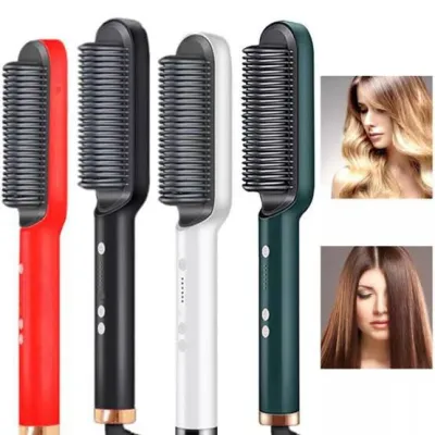 Hair straightener shop comb brush