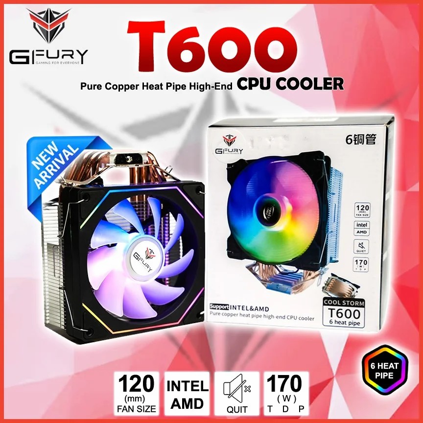 GFury GF-T600 COOL STORM CPU Air Cooler Compatible with Intel LGA 1700 and AMD AM5 sockets 10 153bed30ce9420fc72c76156f2cef4a3