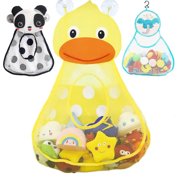 HOT Baby Bath Toys Mesh Bag Kids Bathroom Toy Storage Bag Duck