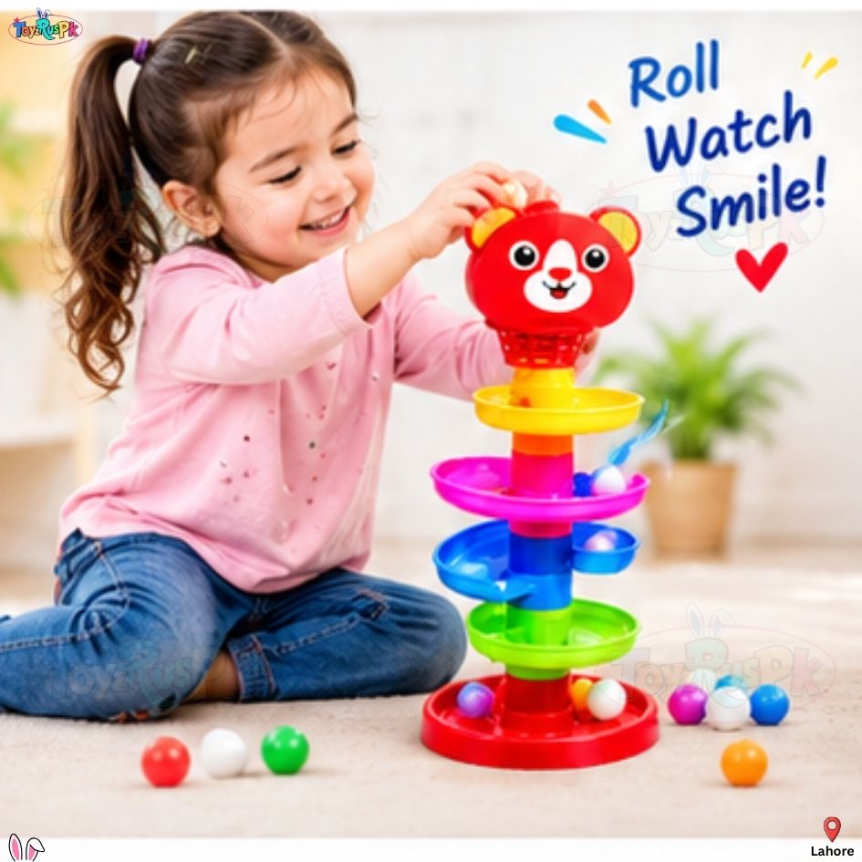 Race Car Slide Track Toy - Ramp Racer Car Set 7 Layer 6 Cars & 15 Layer 10 Cars - Kids Rolling Track Racing Toy Bright Color Educational Activity Toy for Toddlers Boys Girls - ToyzRusPk